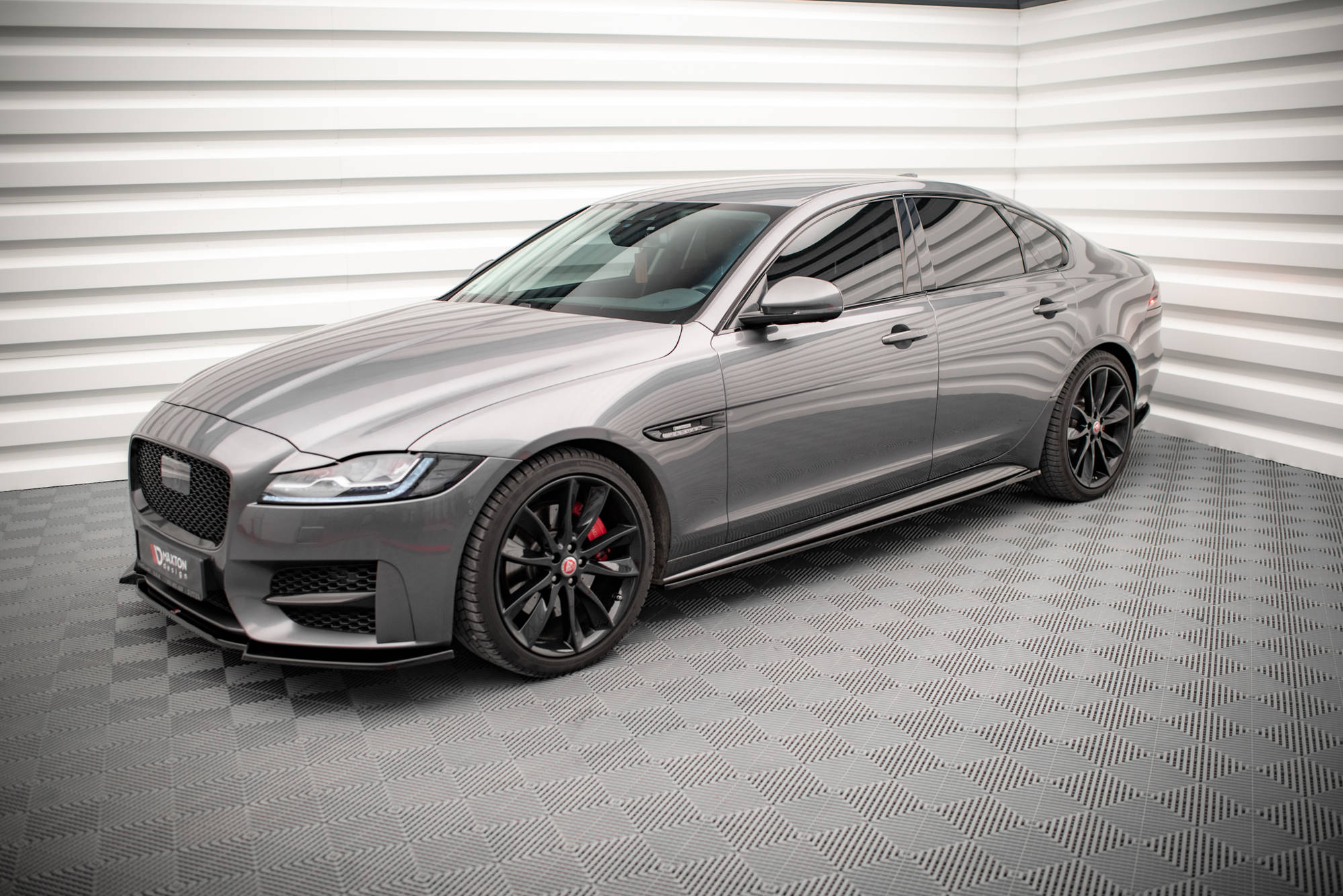 Maxton Design Street+ Seitenschweller Leisten passend für Jaguar XF R-Sport X260 schwarz Hochglanz