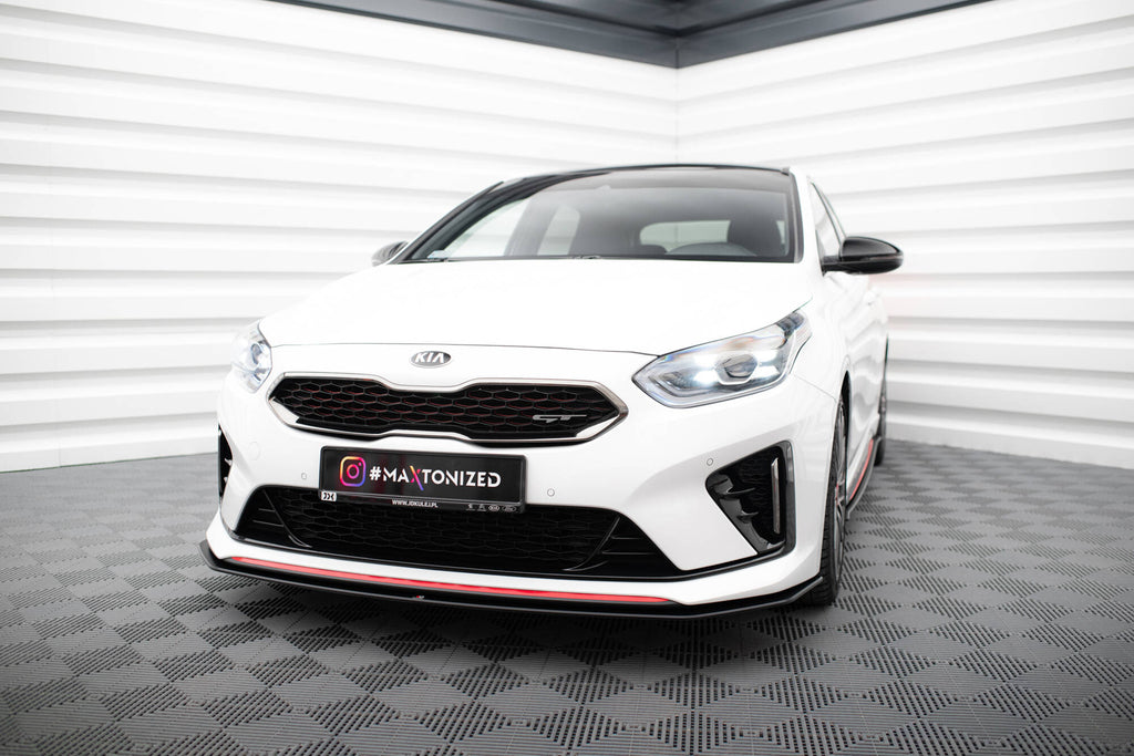 Maxton Design Street Pro Street+ Spoilerlippe Front Ansatz passend für Kia Ceed GT Mk3 / Proceed Mk1