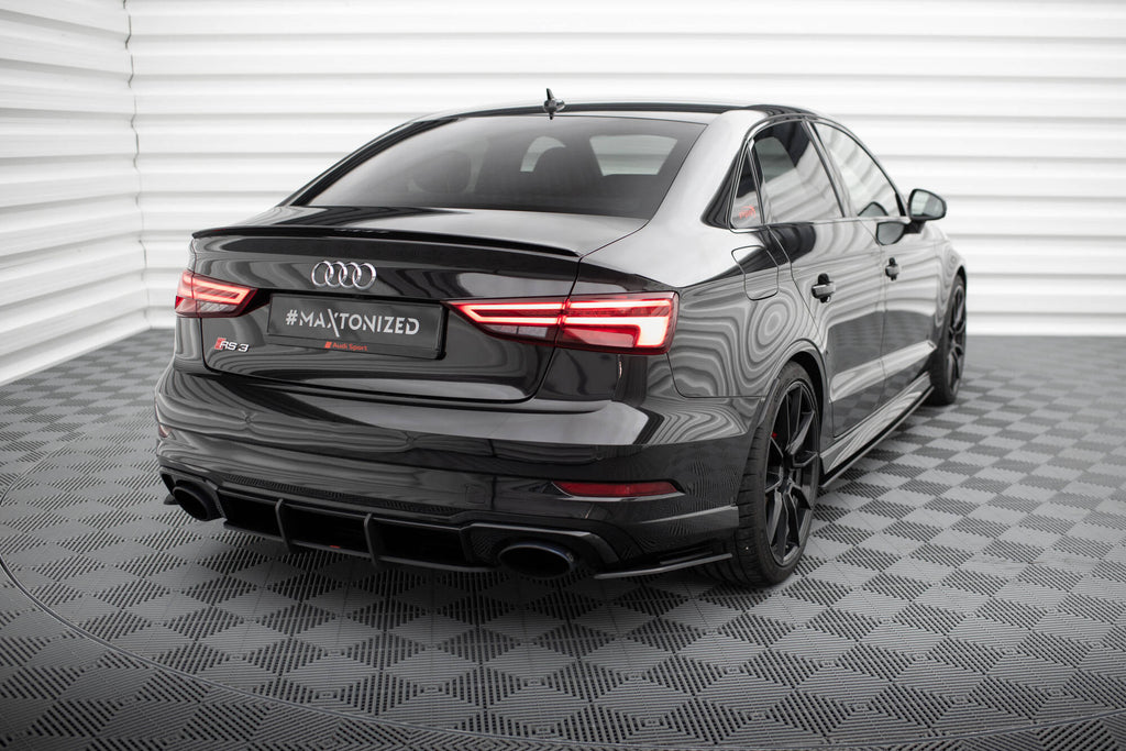 Maxton Design Street Pro Heck Ansatz Flaps Diffusor passend für Audi RS3 Limousine 8V Facelift
