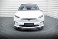 Maxton Design Street+ Spoilerlippe Front Ansatz V.1 passend für Tesla Model X Mk1 Facelift schwarz Hochglanz