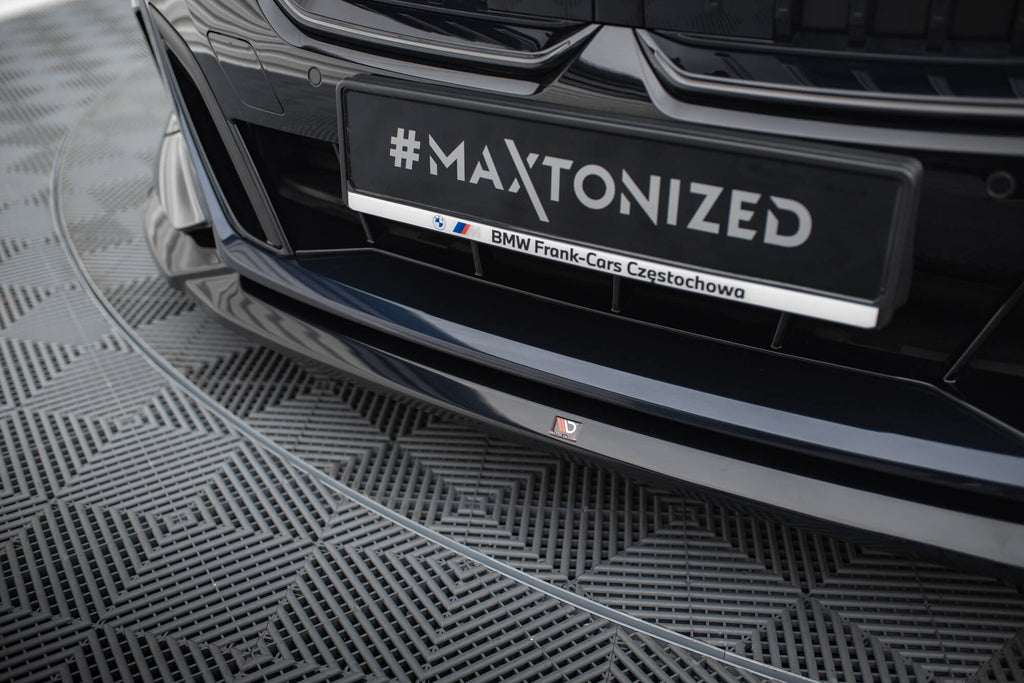 Maxton Design Street+ Spoilerlippe Front Ansatz V.2 passend für BMW 5er / i5 M-Paket Limousine / Touring G60 / G61 schwarz Hochglanz