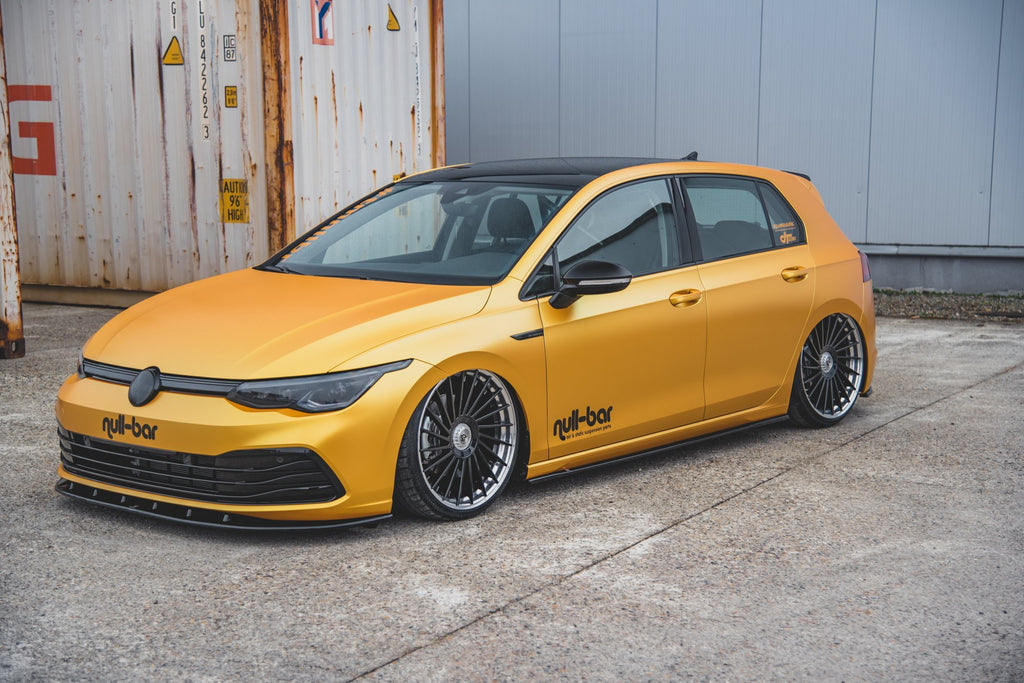 Maxton Design Street+ Seitenschweller Leisten passend für V.1 passend für VW Golf Hatchback Mk8 schwarz Hochglanz