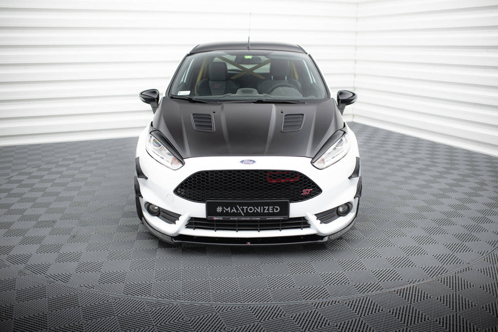 Maxton Design Motorhauben Luftschlitze Ford Fiesta ST Mk7 Facelift schwarz Hochglanz für Ford Fiesta ST