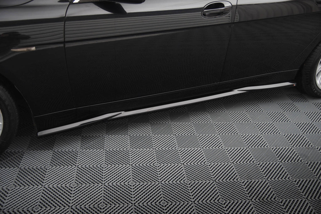 Maxton Design Street+ Seitenschweller Leisten passend für BMW 7 E65 schwarz Hochglanz