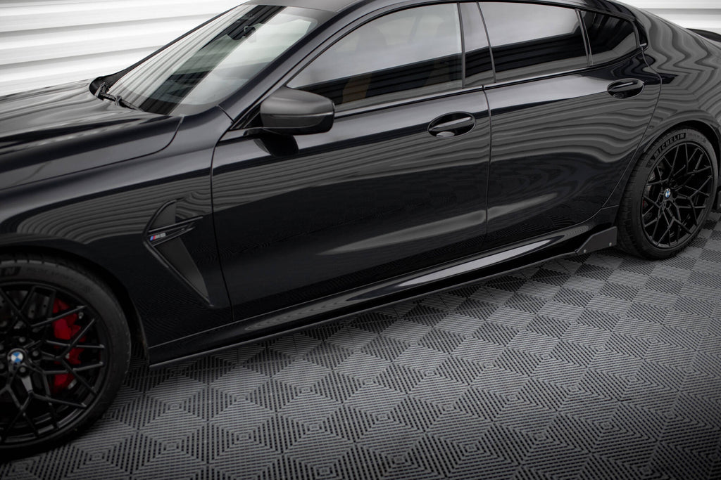 Maxton Design Street+ Seitenschweller Leisten passend für V.1 + Flaps passend für BMW M8 Gran Coupe F93 / 8 Gran Coupe M-Paket G16