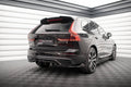 Maxton Design Street+ Mittlerer Diffusor RACE passend für Volvo XC60 R-Design Mk2 Facelift schwarz Hochglanz