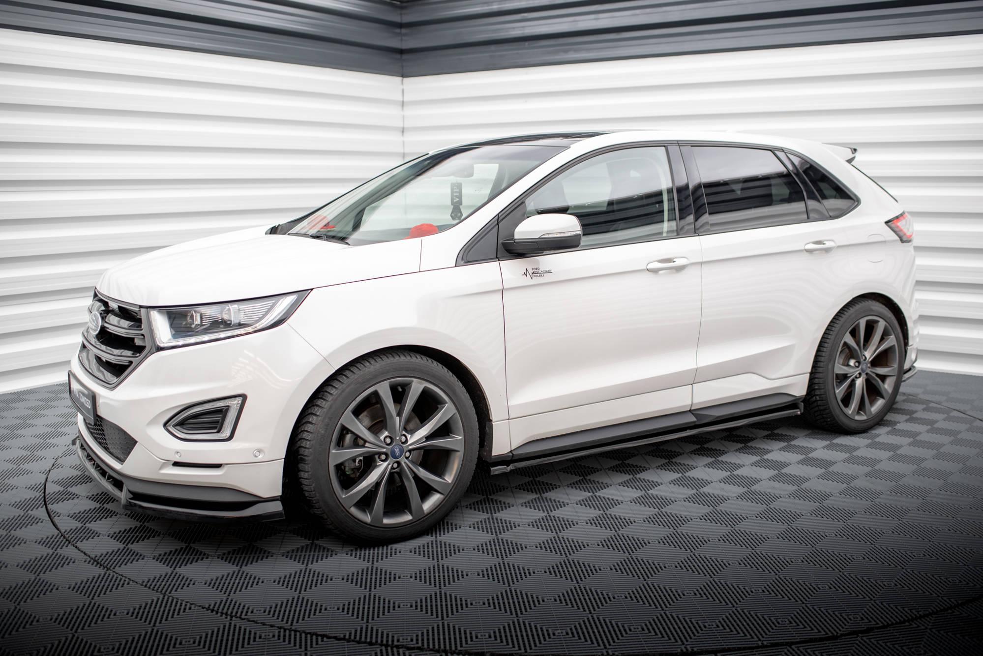 Maxton Design Street+ Seitenschweller Leisten passend für Ford Edge Sport Mk2 schwarz Hochglanz
