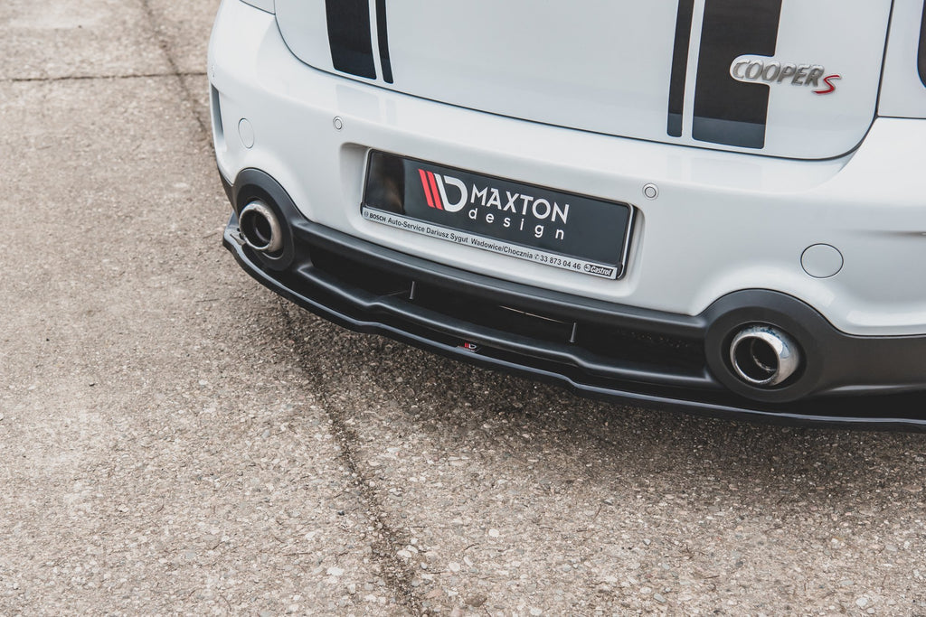 Maxton Design Mittlerer Diffusor Heck Ansatz für Mini Countryman Mk1 JCW schwarz matt