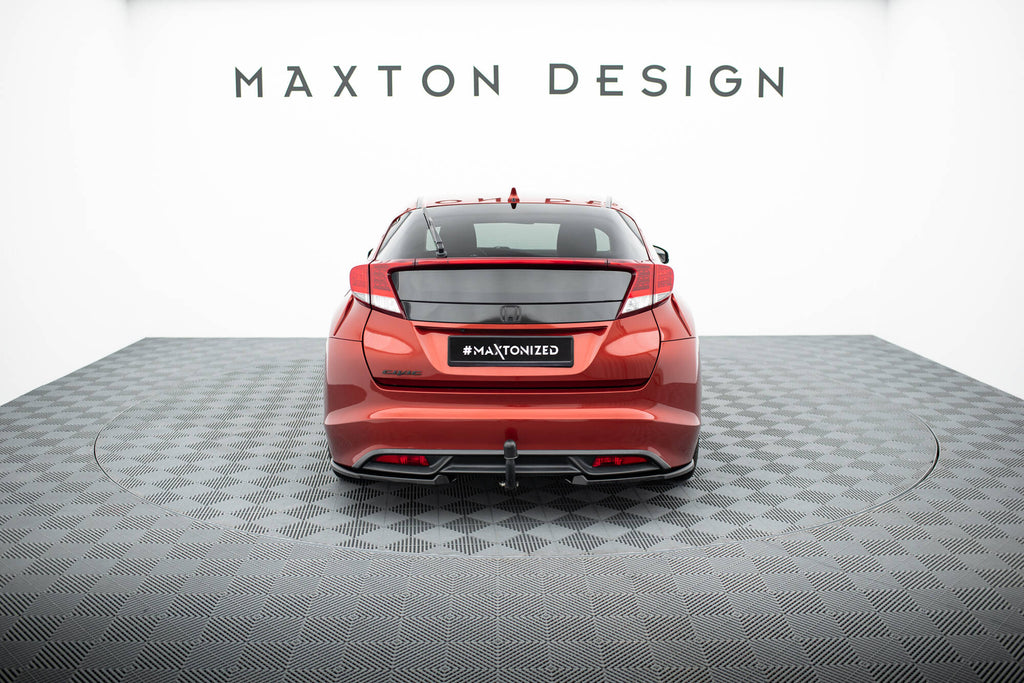 Maxton Design Heck Ansatz Flaps Diffusor passend für Honda Civic Hatchback Mk9 schwarz Hochglanz