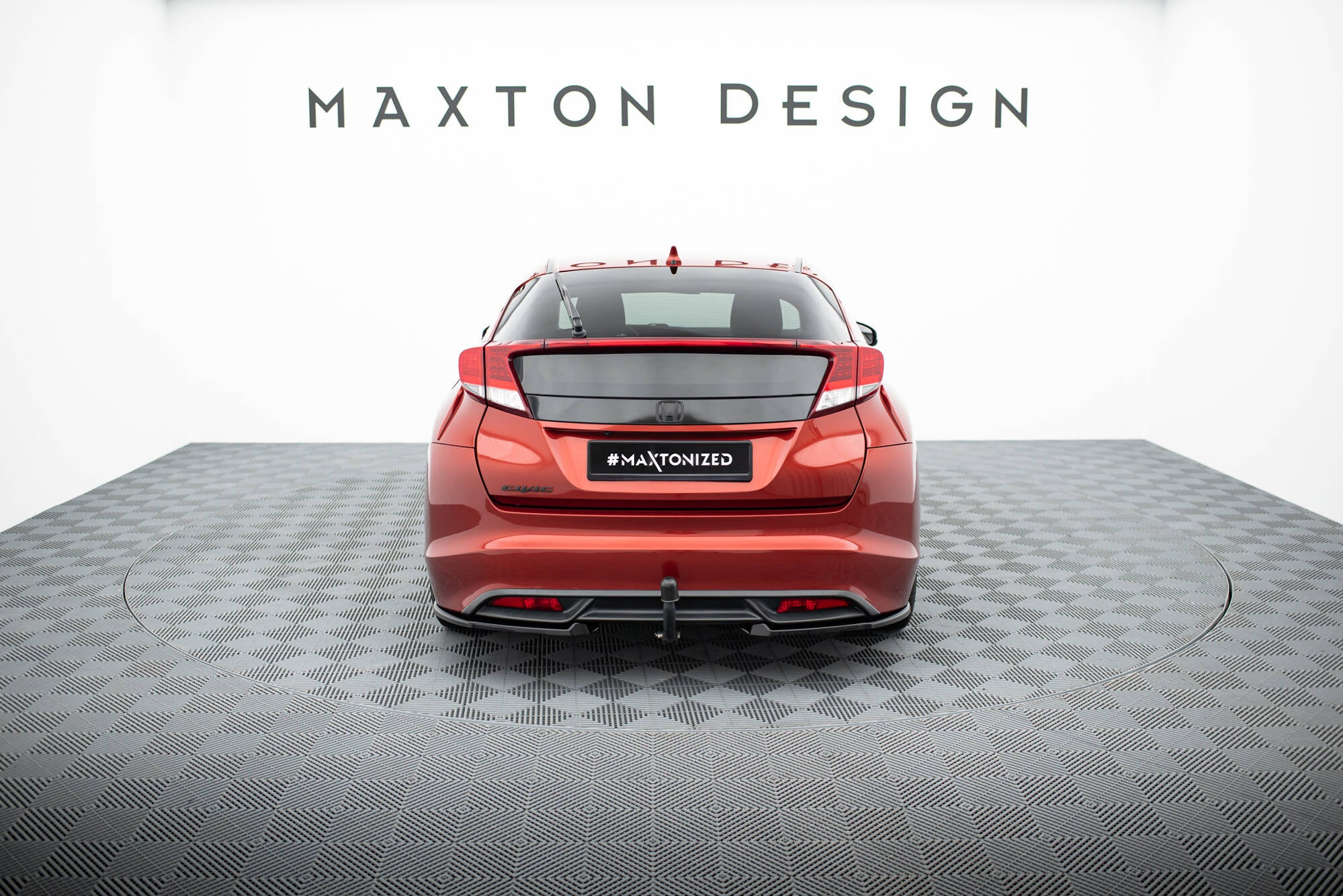 Maxton Design Heck Ansatz Flaps Diffusor passend für Honda Civic Hatchback Mk9 schwarz Hochglanz