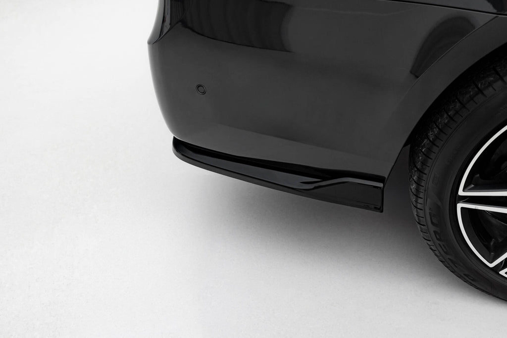 Maxton Design Heck Ansatz Flaps Diffusor V.3 passend für Mercedes-Benz V-Klasse AMG-Line W447 Facelift schwarz Hochglanz