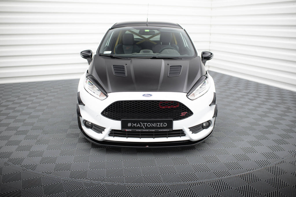 Maxton Design Street+ Spoilerlippe Front Ansatz V.2 passend für Ford Fiesta ST Mk7 FL schwarz Hochglanz