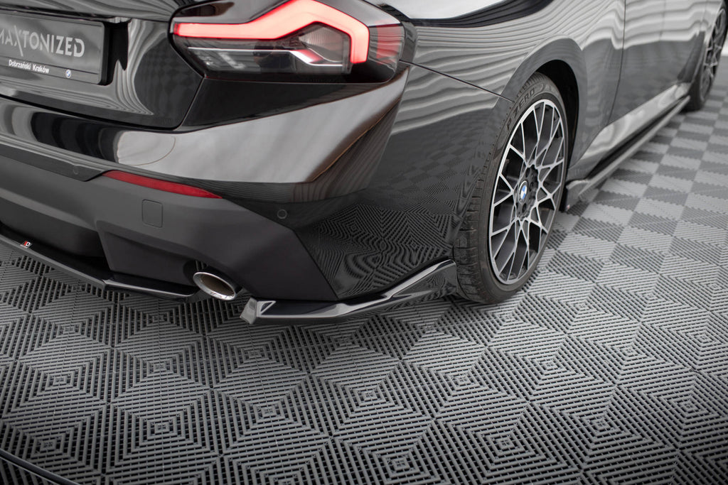 Maxton Design Heck Ansatz Flaps Diffusor V.2 passend für BMW 2 Coupe G42 schwarz Hochglanz