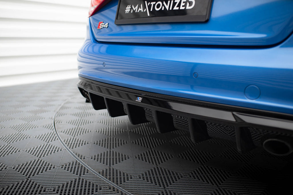 Maxton Design Diffusor Heck Ansatz passend für Audi S4 Limousine / Avant B8
