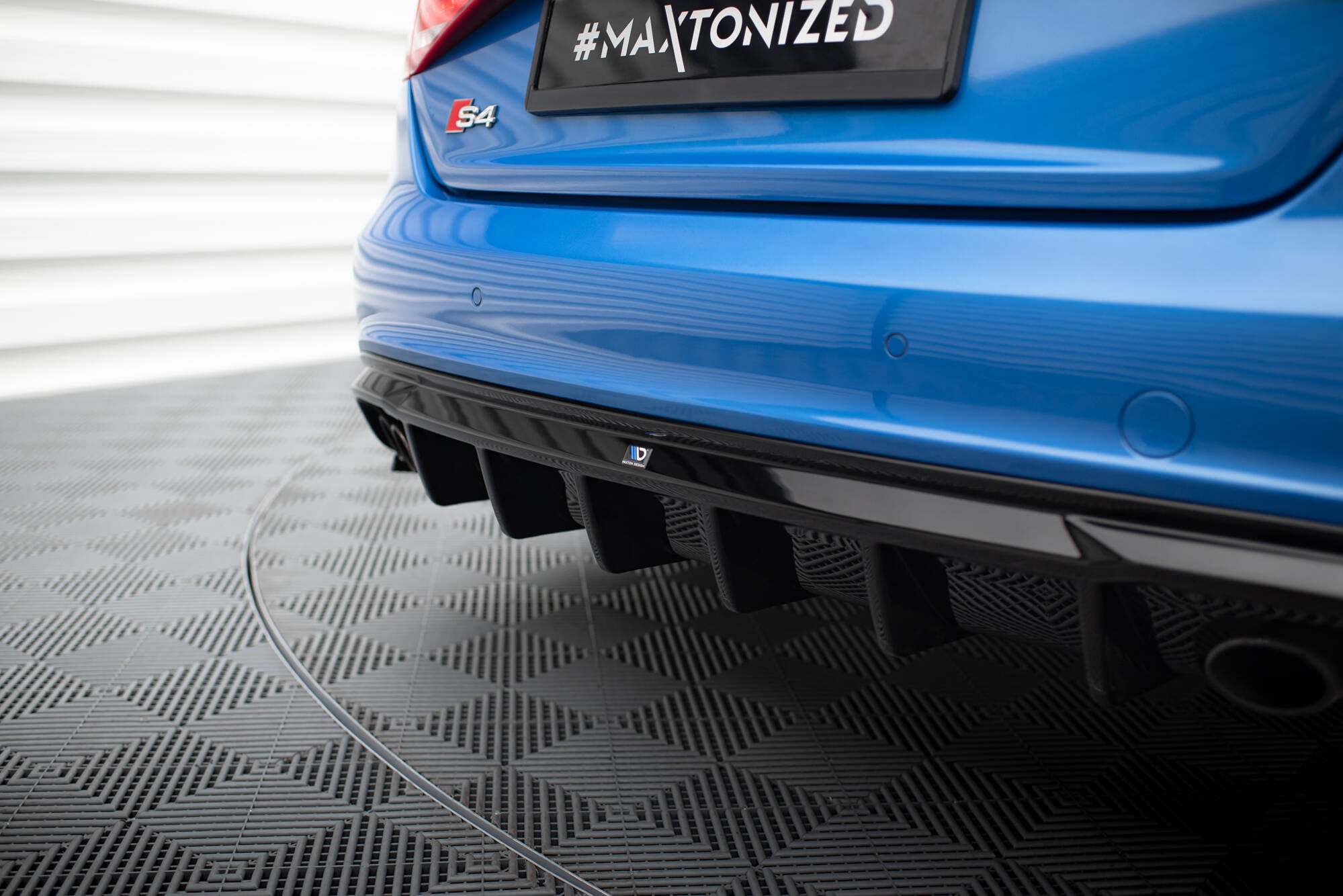 Maxton Design Diffusor Heck Ansatz passend für Audi S4 Limousine / Avant B8