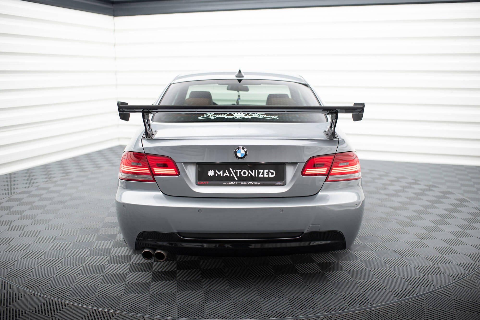 Maxton Design Carbon Spoiler With External Brackets Uprights BMW 3er / M3 Coupe E92 für BMW 3er E92