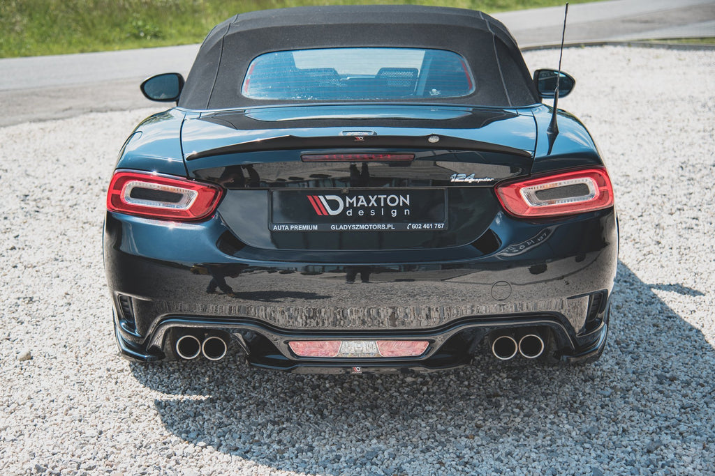 Maxton Design Spoiler CAP passend für Abarth 124 Spider schwarz Hochglanz