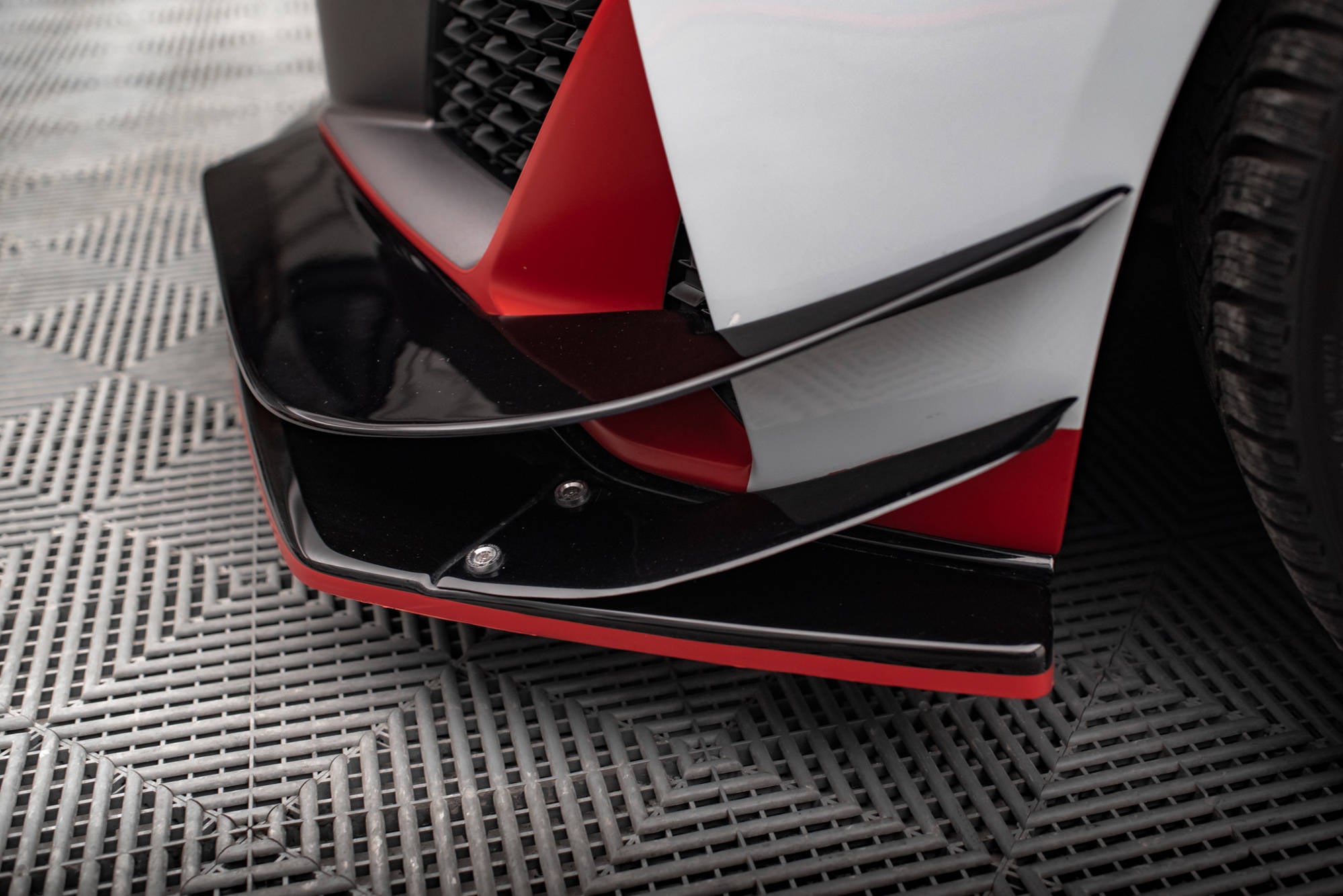 Maxton Design Upper Canards Audi R8 Mk2 Facelift schwarz Hochglanz