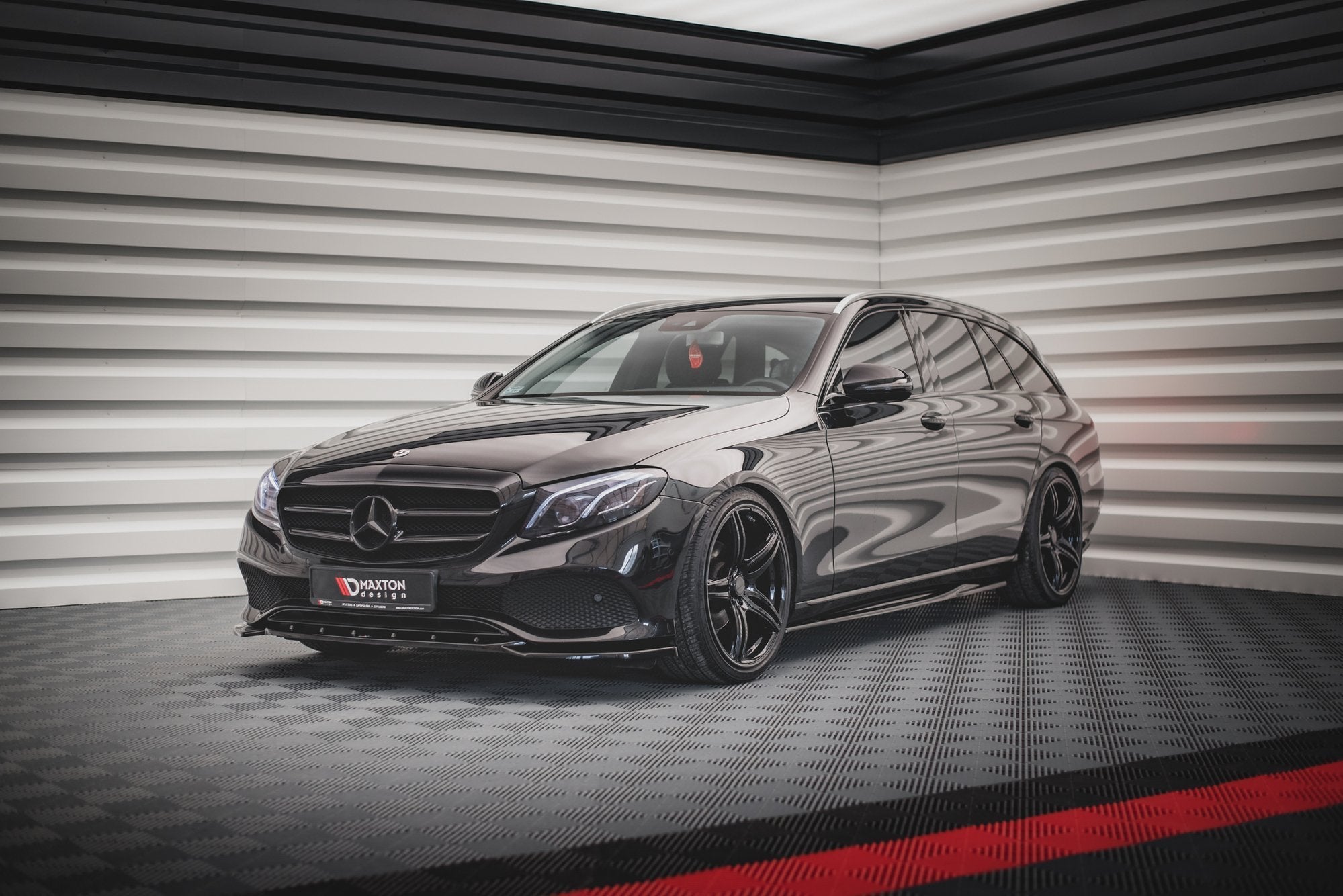 Maxton Design Street+ Seitenschweller Leisten passend für Mercedes-Benz E W213 schwarz Hochglanz