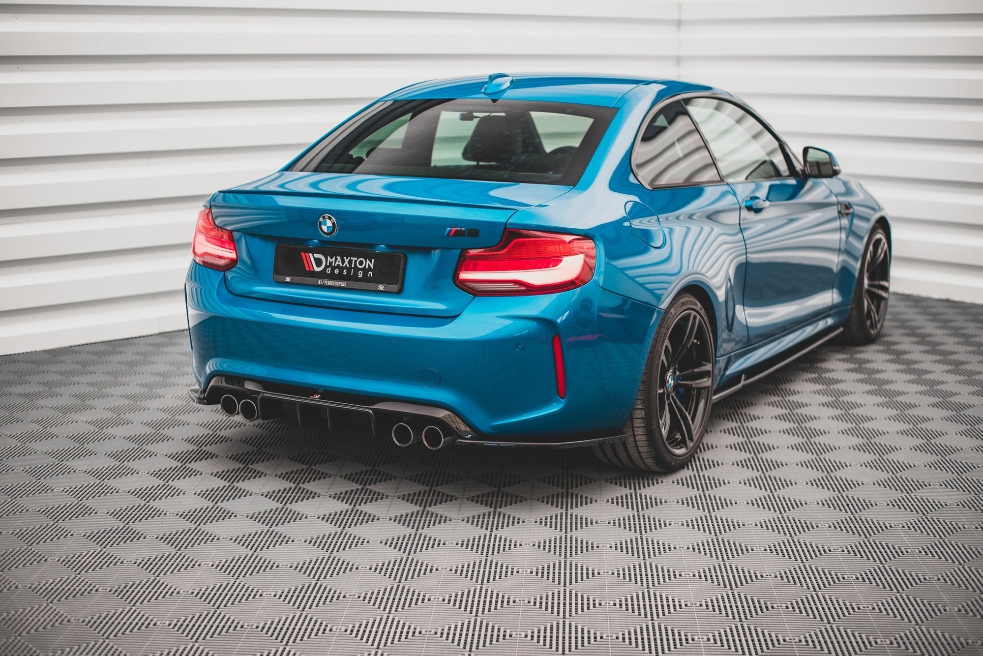 Maxton Design Diffusor Heck Ansatz passend für BMW M2 F87 schwarz Hochglanz