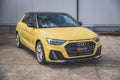 Maxton Design Street+ Spoilerlippe Front Ansatz V.1 passend für Audi A1 S-Line GB schwarz Hochglanz
