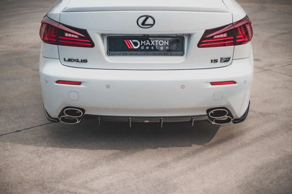 Maxton Design Diffusor Heck Ansatz passend für Lexus IS F Mk2 schwarz Hochglanz