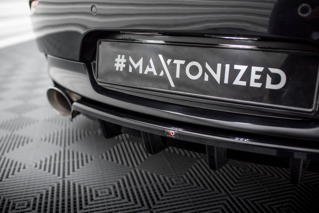 Maxton Design Street+ Mittlerer Diffusor RACE passend für BMW Z4 M-Paket E89 Facelift schwarz Hochglanz
