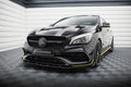 Maxton Design Front Stoßstange Flaps passend für Mercedes-AMG CLA 45 Aero C117 Facelift schwarz Hochglanz