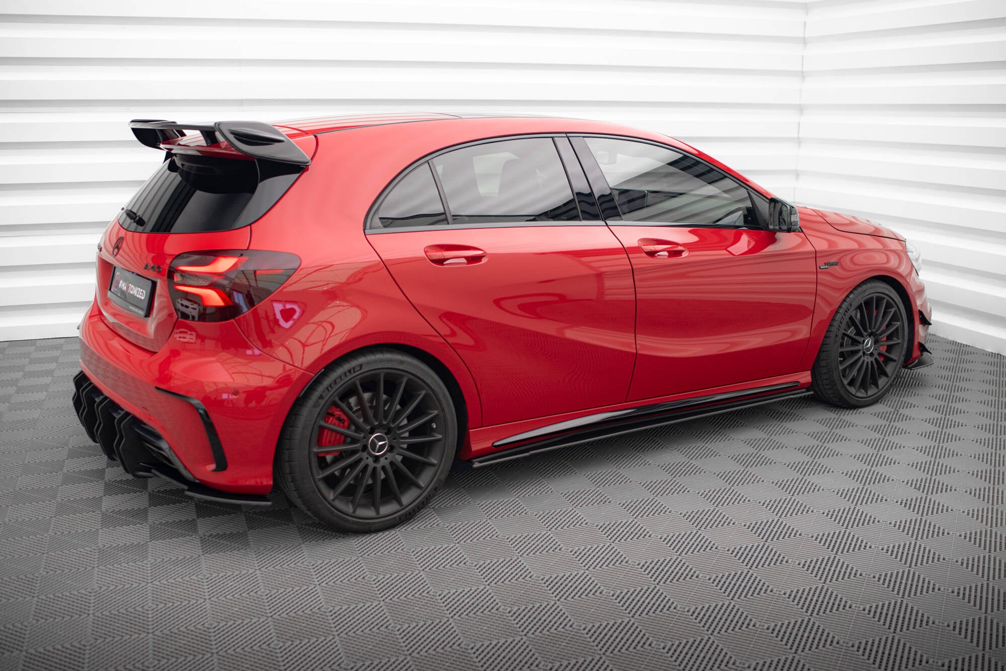 Maxton Design Street Pro Street+ Seitenschweller Leisten passend für Mercedes-Benz A 45 AMG W176 Facelift