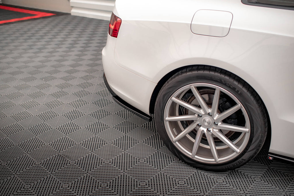 Maxton Design Heck Ansatz Flaps Diffusor passend für Audi A5 Coupe 8T Facelift schwarz Hochglanz