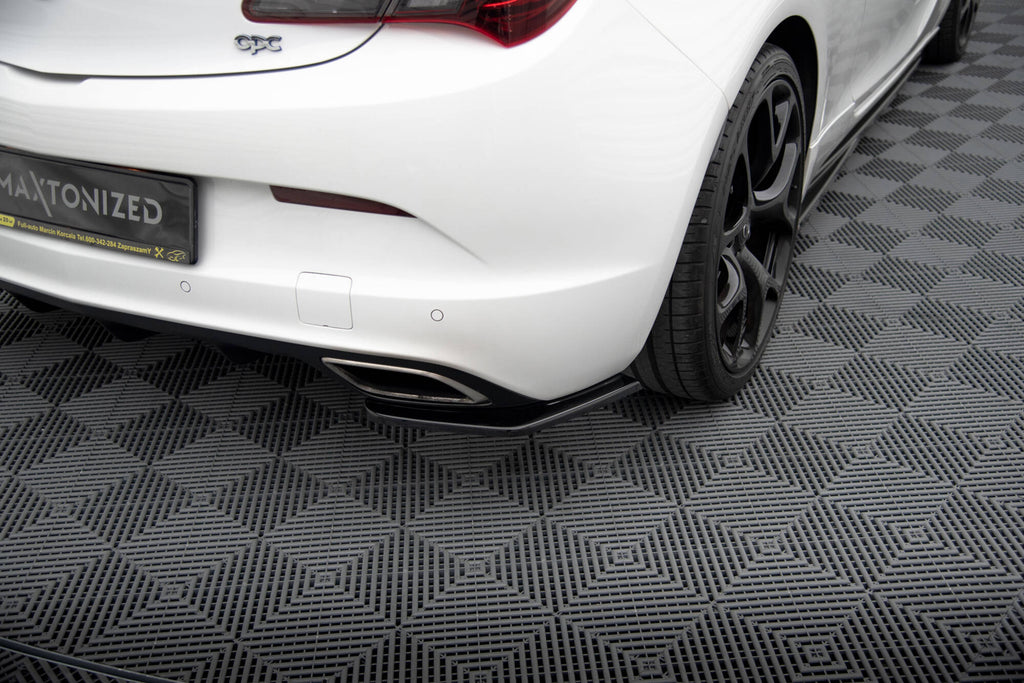 Maxton Design Heck Ansatz Flaps Diffusor passend für OPEL ASTRA J OPC / VXR schwarz Hochglanz