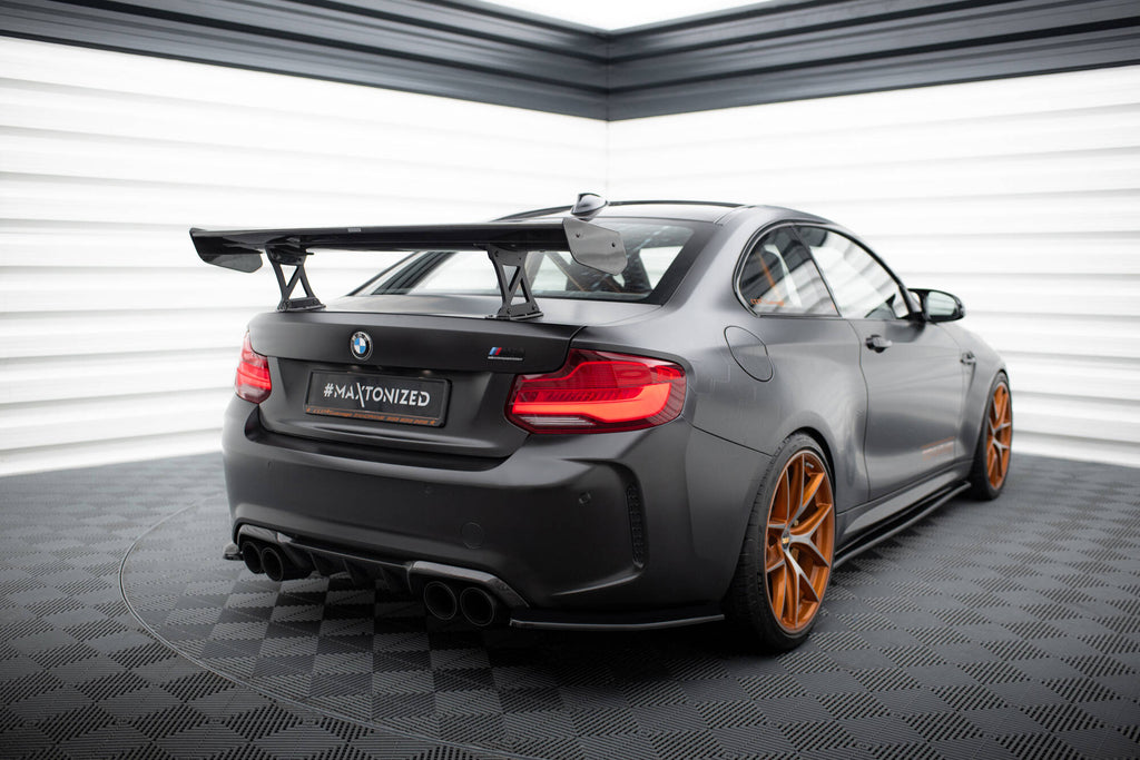 Maxton Design Carbon Spoiler With Internal Brackets Uprights BMW M2 F87 / 2 / 2 M-Paket F22 für BMW M2 F87