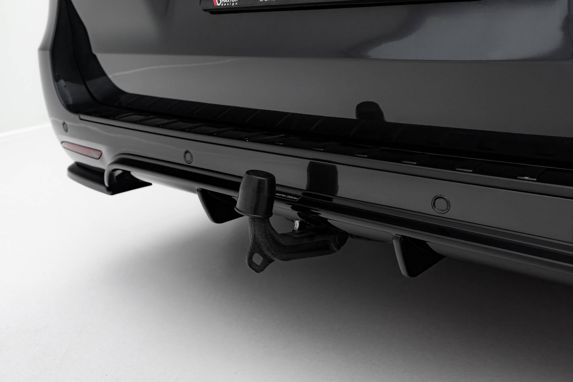 Maxton Design Diffusor Heck Ansatz passend für Mercedes-Benz V-Klasse AMG-Line W447 Facelift schwarz Hochglanz