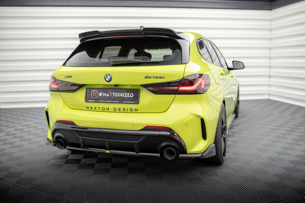 Maxton Design Heck Ansatz Flaps Diffusor V.1 passend für2 BMW 1er M-Paket / M135i F40 schwarz Hochglanz für BMW 1er F40