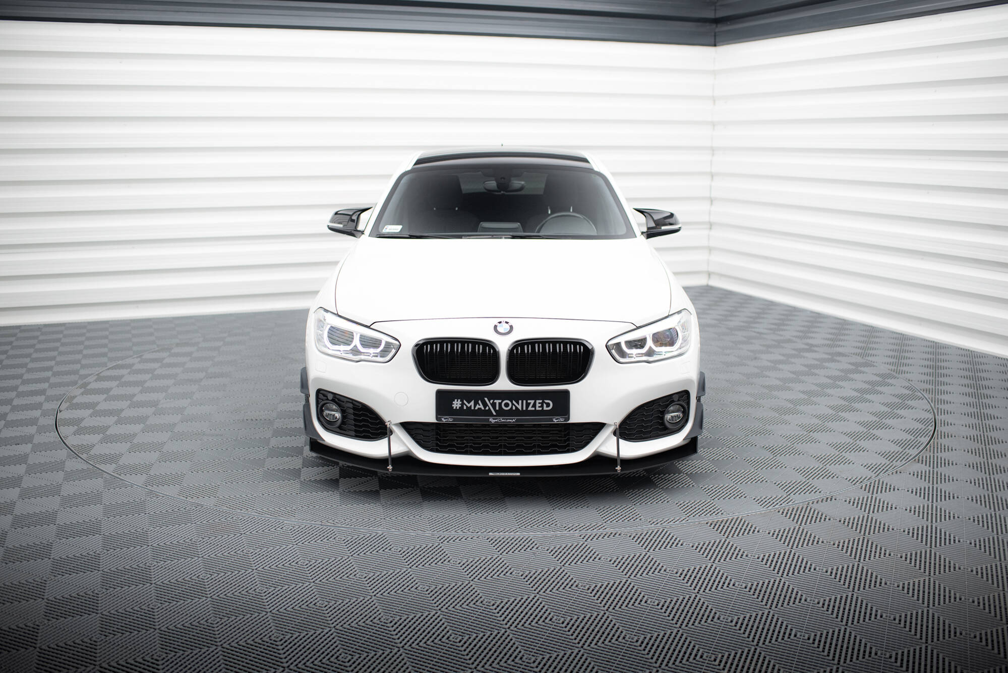 Maxton Design Racing Street+ Spoilerlippe Front Ansatz V.2 passend für BMW 1er F20/F21 M-Power FACELIFT