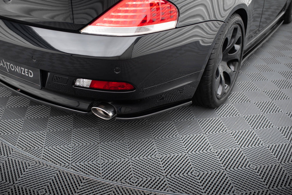 Maxton Design Heck Ansatz Flaps Diffusor passend für BMW 6er Coupe E63 / Cabrio E64 schwarz Hochglanz