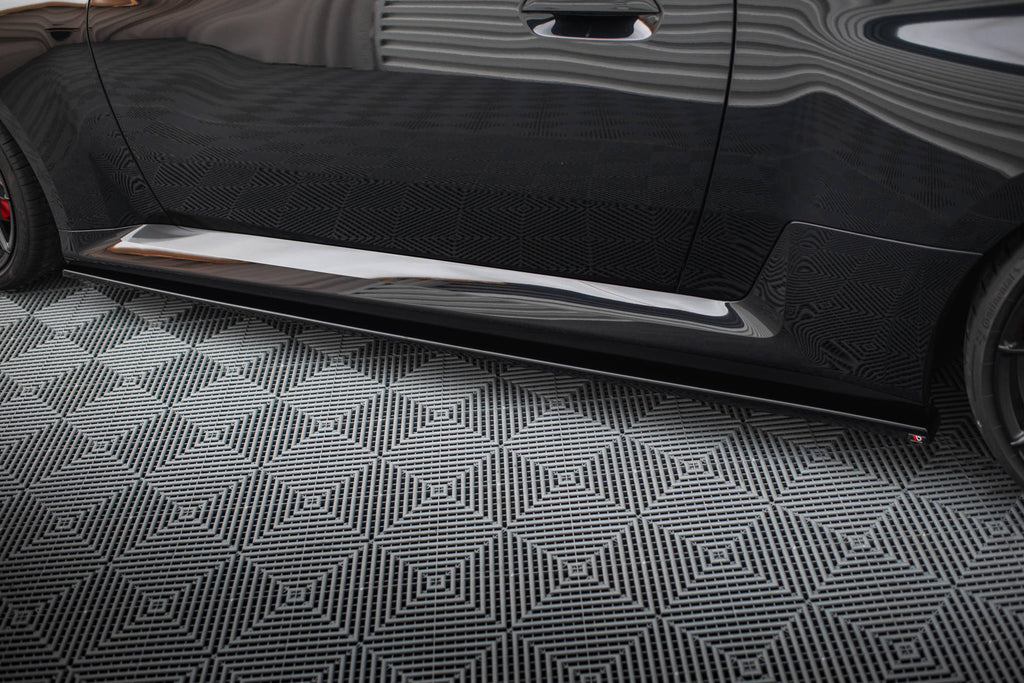 Maxton Design Street+ Seitenschweller Leisten passend für V.3 passend für BMW M2 G87 schwarz Hochglanz