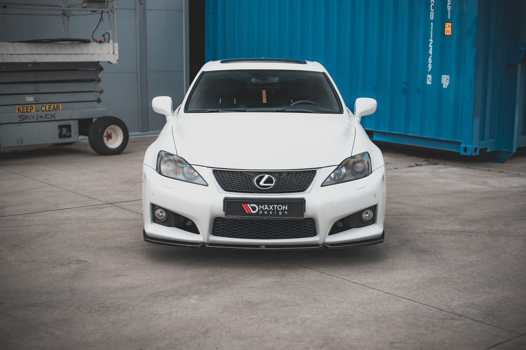 Maxton Design Street+ Spoilerlippe Front Ansatz V.1 passend für Lexus IS F Mk2 schwarz Hochglanz