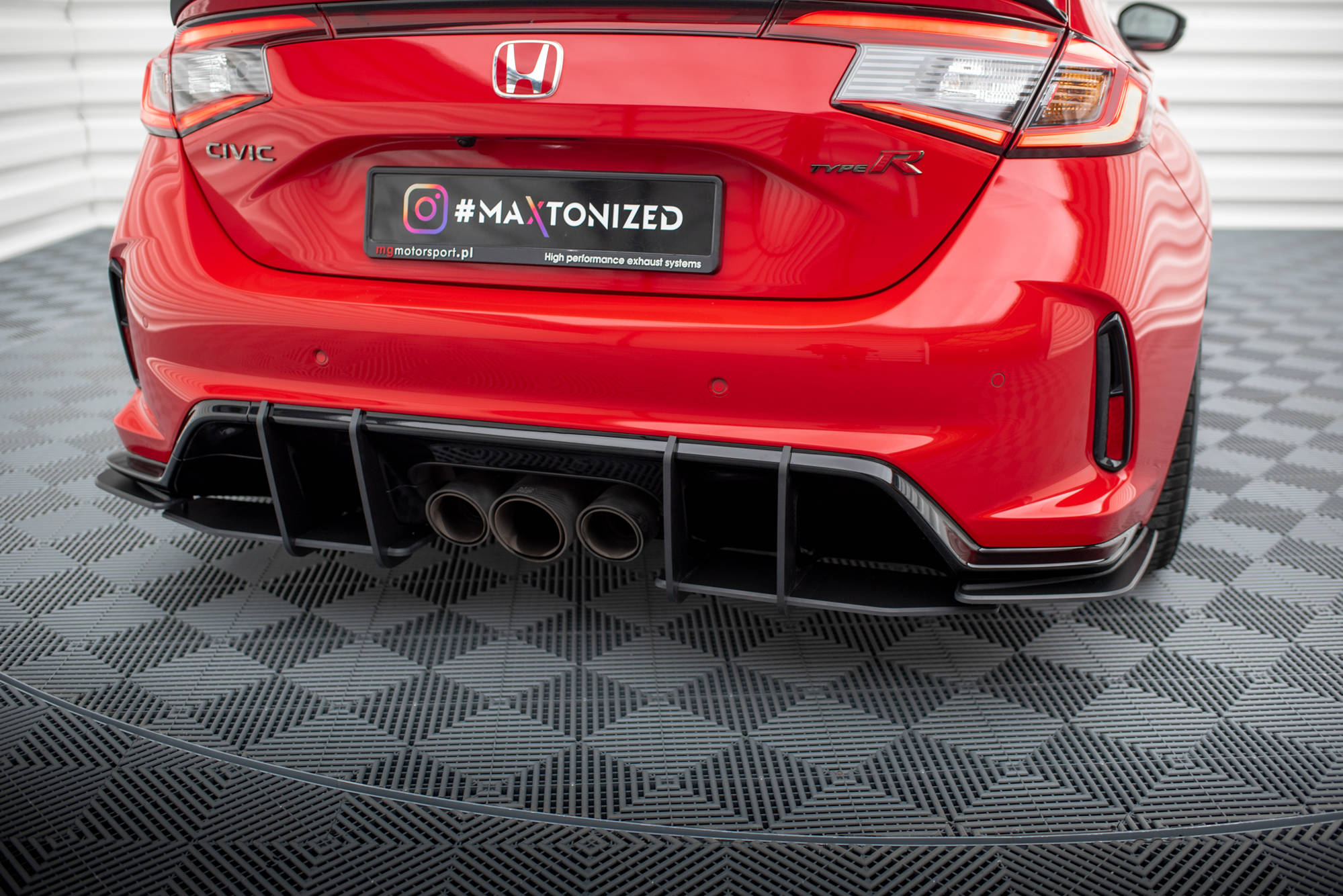 Maxton Design Street Pro Heck Ansatz Flaps Diffusor passend für Honda Civic Type-R Mk 11
