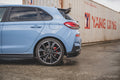 Maxton Design Heck Ansatz Flaps Diffusor V.3 passend für Hyundai I30 N Mk3 Hatchback schwarz Hochglanz
