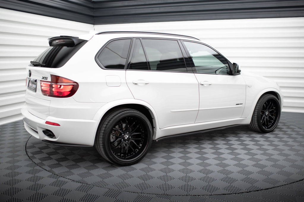 Maxton Design Street+ Seitenschweller Leisten passend für BMW X5 M-Paket E70 Facelift schwarz Hochglanz