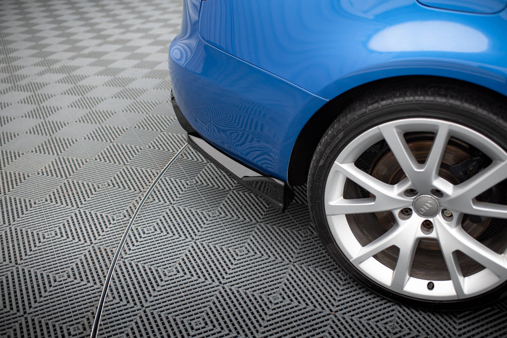 Maxton Design Heck Ansatz Flaps Diffusor V.2 passend für Audi S4 / A4 S-Line Limousine B8 schwarz Hochglanz