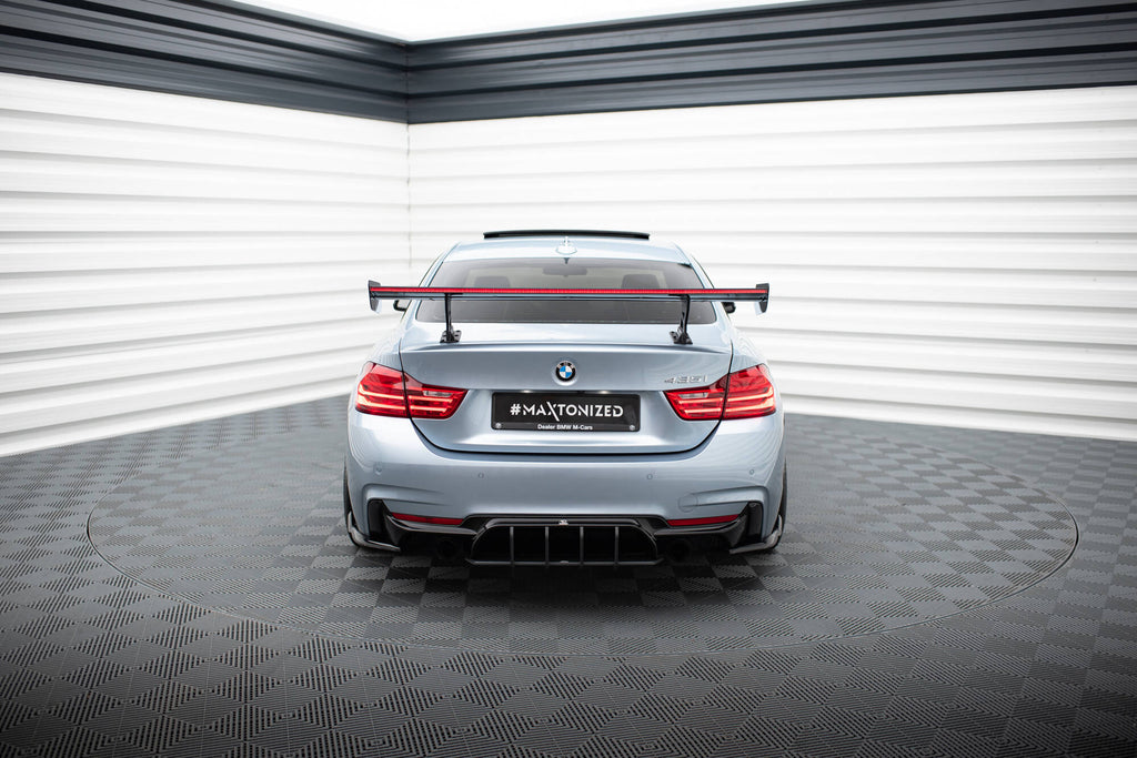 Maxton Design Carbon Spoiler With Internal Brackets Uprights + LED BMW 4er F32 / 4 F32 M-Paket Coupe für BMW 4er Coupe