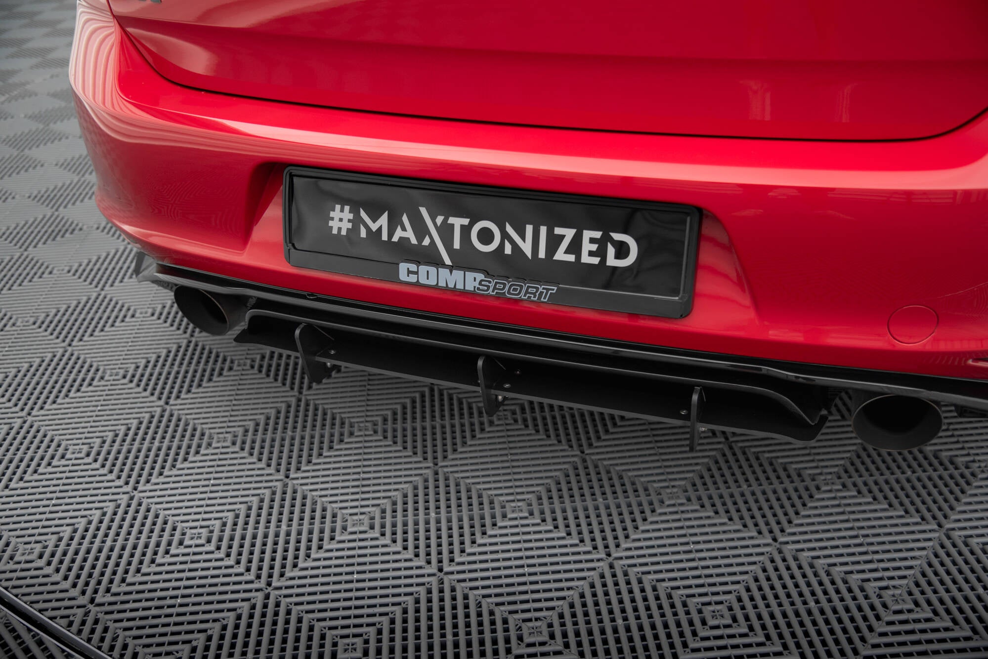 Maxton Design Diffusor Heck Ansatz passend für Heckschürze passend für VW GOLF 7 GTI CLUBSPORT
