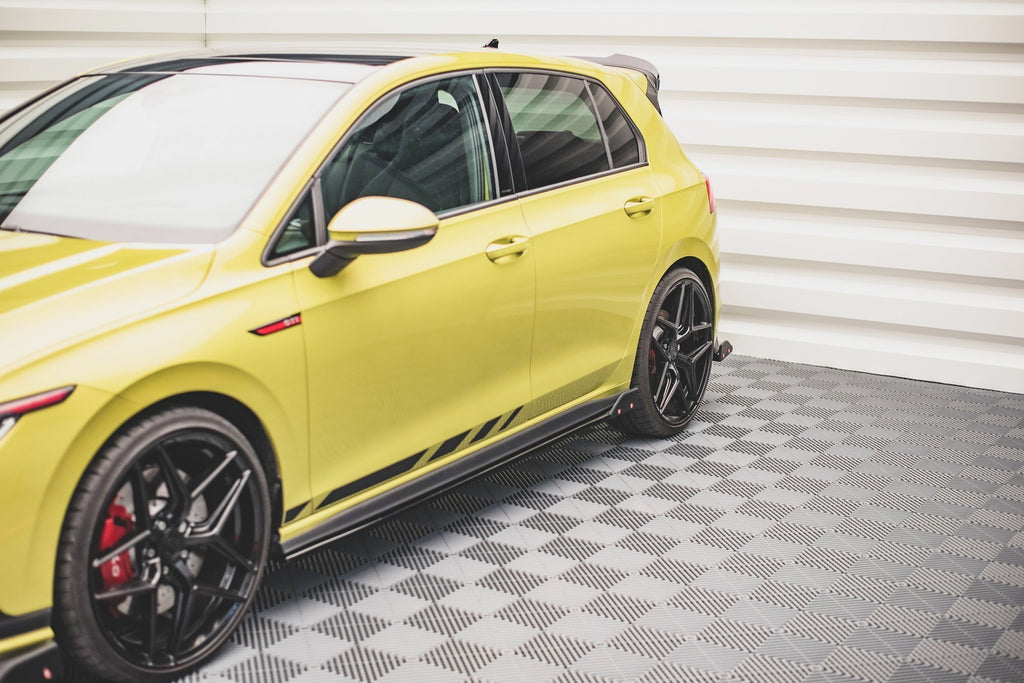 Maxton Design Street+ Seitenschweller Leisten V.2 passend für + Flaps passend für VW Golf GTI / GTE / GTI Clubsport / GTD / R-Line Mk8
