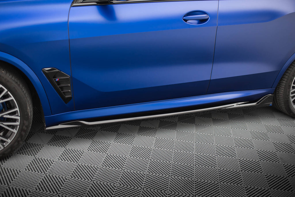 Maxton Design Street+ Seitenschweller Leisten V.2 passend für BMW X5 M-Paket G05 Facelift schwarz Hochglanz