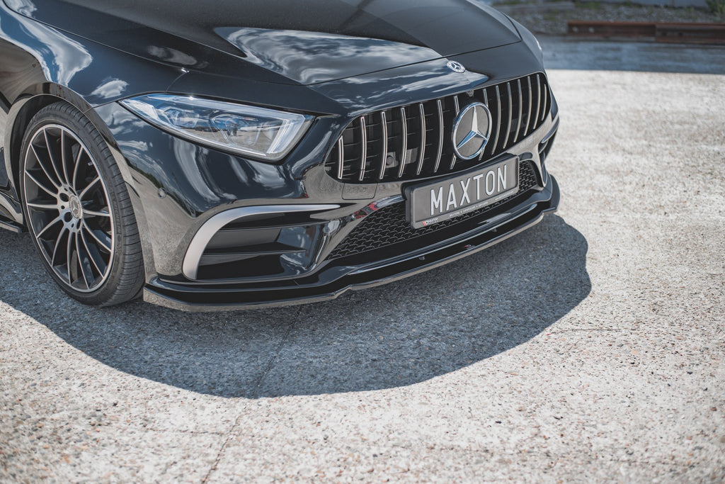 Maxton Design Street+ Spoilerlippe Front Ansatz V.2 passend für Mercedes-AMG CLS 53 C257 schwarz Hochglanz