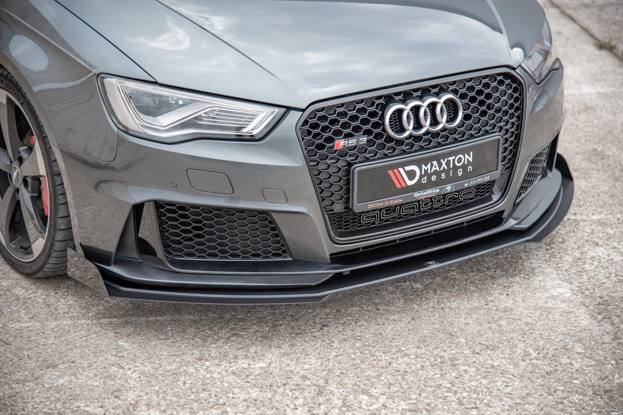 Maxton Design Flaps Audi RS3 8V Sportback schwarz Hochglanz für Audi A3