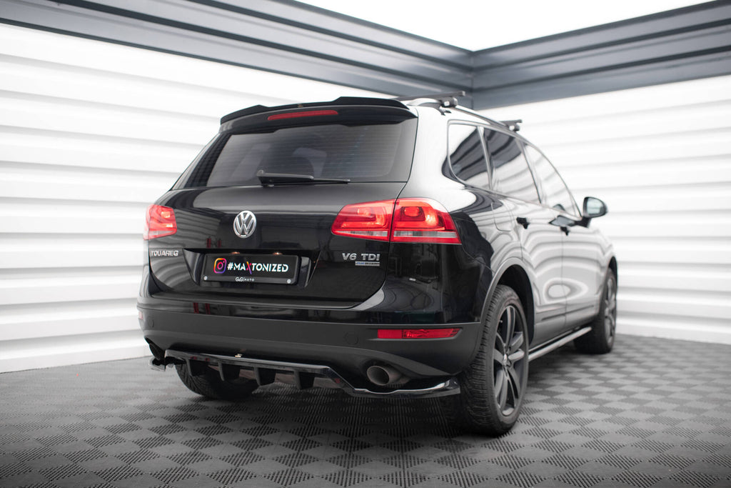 Maxton Design Spoiler CAP passend für VW Touareg Mk2 schwarz Hochglanz