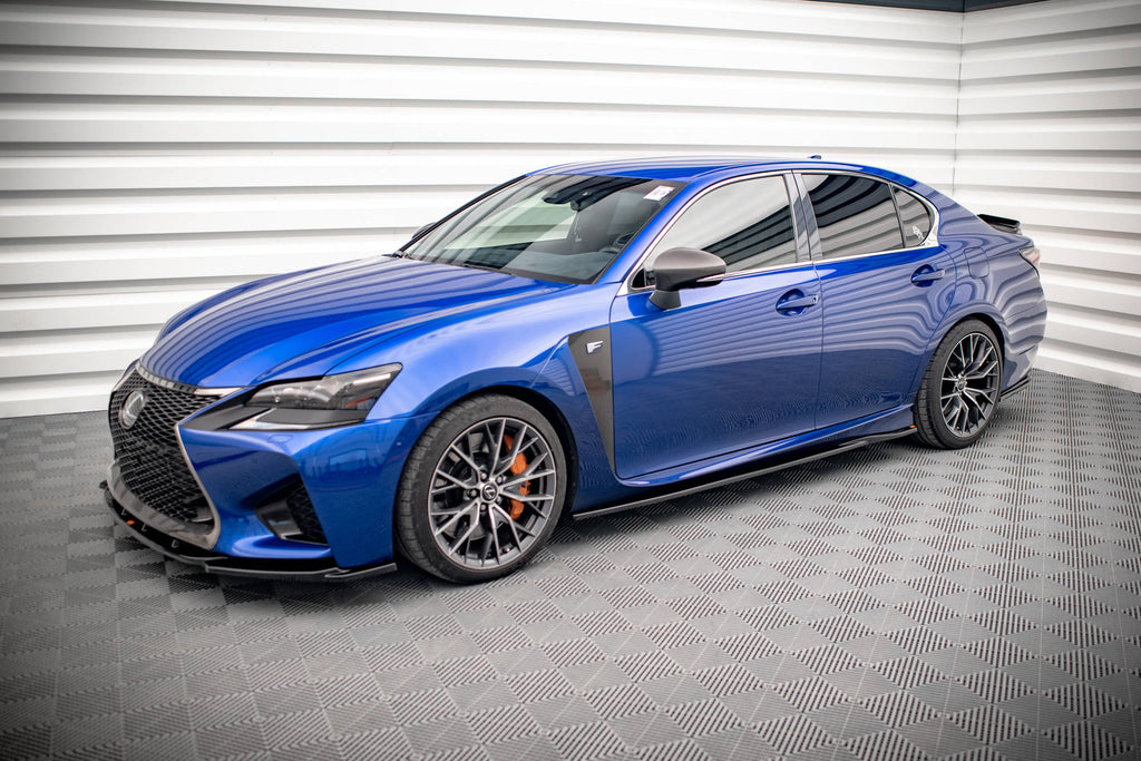 Maxton Design Street+ Seitenschweller Leisten passend für Lexus GS F Mk4 Facelift schwarz Hochglanz